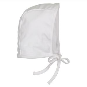 Feltman Brothers White Pima Cotton Bonnet, 3/6M